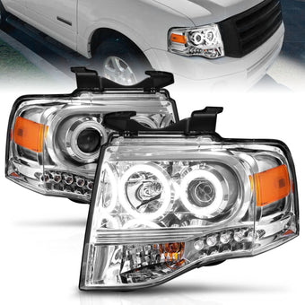 compare product ANZO 2007-2014 Ford Expedition Projector Headlights Chrome