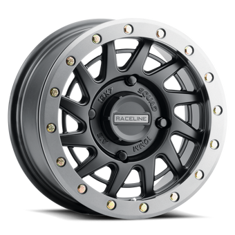 compare product Raceline A12BG Squad 15x7in/4x156 BP/38mm Offset/132.5mm Bore - Black & Gunmetal Ring Beadlock Wheel