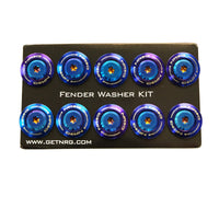 NRG Fender Washer Kit (TI Series) M6 Bolts For Plastic (TI Burn Washer/TI Burn Screw) - Set of 10 - My Store