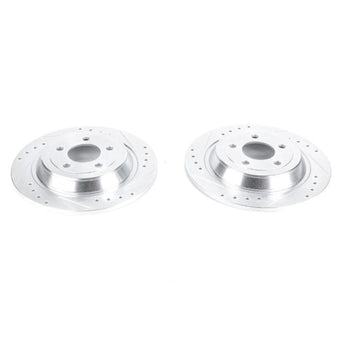 compare product Power Stop 15-19 Ford Mustang Rear Evolution Drilled & Slotted Rotors - Pair