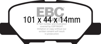 compare product EBC 14+ Mazda 3 2.0 (Mexico Build) Ultimax2 Rear Brake Pads