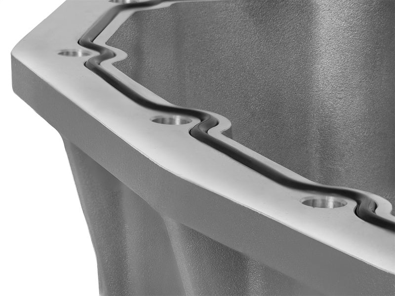 aFe Street Series Engine Oil Pan Raw w/ Machined Fins; 11 - 17 Ford Powerstroke V8 - 6.7L (td) - My Store
