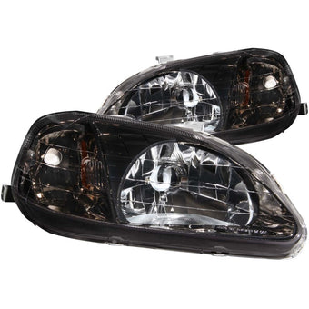 compare product ANZO 1999-2000 Honda Civic Crystal Headlights Gun-Metal Gray