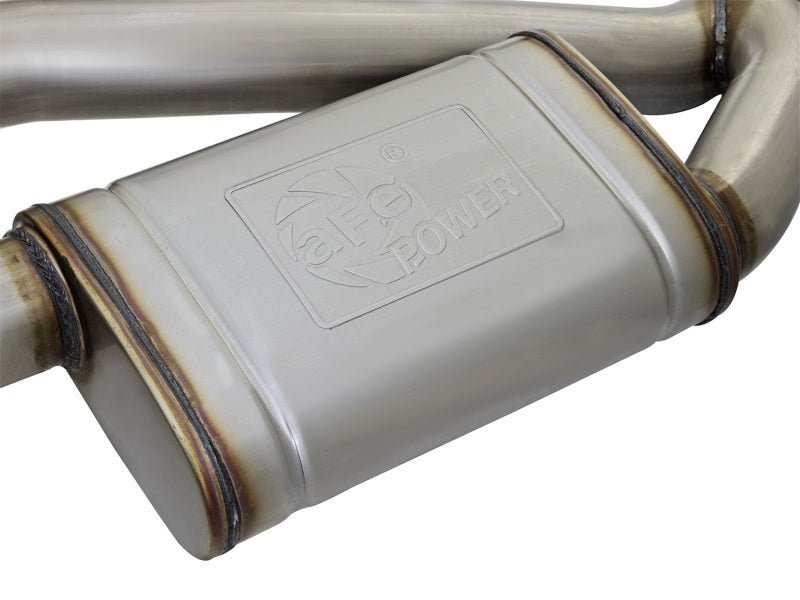aFe MACHForce XP 3in 304 SS Axle - Back Exhaust Dual Exhaust (NPP) w/ Black Tips 16 - 17 Camaro SS V8 - My Store