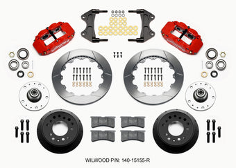 compare product Wilwood Narrow Superlite 6R Front Hub Kit 12.88in Red WWE ProSpindle (5x4.75in 5x5.00in Hub)