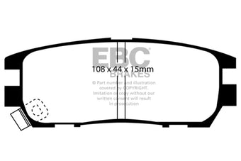 compare product EBC 92-97 Mitsubishi Montero 3.0 Greenstuff Rear Brake Pads