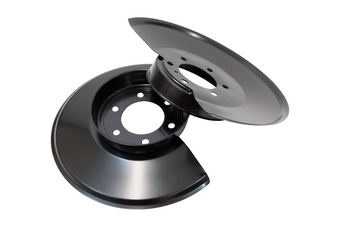 compare product Kentrol 76-78 Jeep CJ Disc Brake Dust Cover Jeep Black Powdercoat Stainless