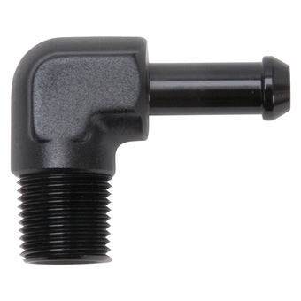 compare product Edelbrock Hose End 90-Deg 3/8In NPT to 3/8In Barb Black Anodize