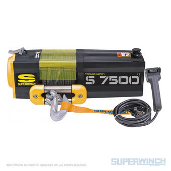 compare product Superwinch 7500 LBS 12V DC 5/16in x 54ft Steel Rope S7500 Winch