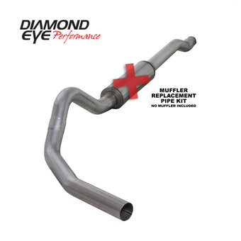compare product Diamond Eye KIT 4in Catback MFLR RPLCMENT PIPE SGL AL: 03-07 FORD 6.0L F250/F350 (Extended Cab Only)