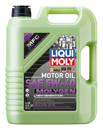 compare product LIQUI MOLY 5L Molygen New Generation Motor Oil SAE 5W40