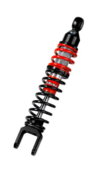 compare product Bitubo YXB0 Monoshock Rear Adjustable: Spring Preload, Red And Black Springs