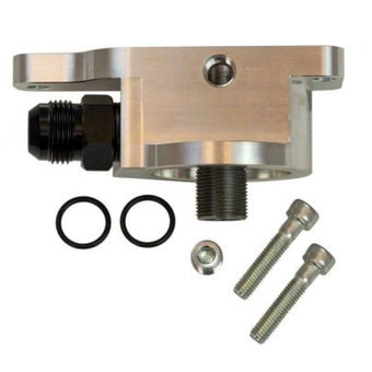 compare product Moroso GM LS External Input Accumulator Inlet Inbound Rail Spin On Oil Filter Adapter