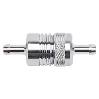 compare product Russell Performance Chrome Street Fuel Filter (3in Length 1-1/8in diameter 5/16in inlet/outlet)