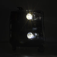 AlphaRex 16 - 18 Chevy 1500HD LUXX LED Proj Headlights Alpha - BK w/Seq Atv Lgt / SeqSig (Req PN 810023) - My Store