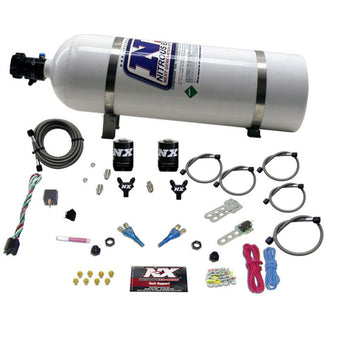 compare product Nitrous Express Ford EFI Dual Nozzle Nitrous Kit (100-300HP) w/15lb Bottle