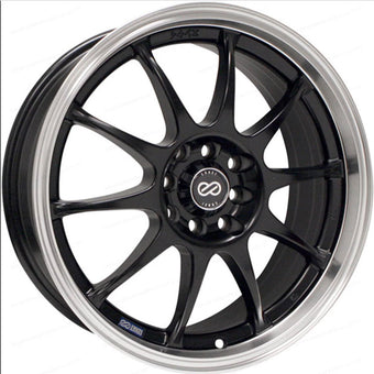 compare product Enkei J10 15x6.5 4x100/114.3 38mm Offset 72.62mm Bore Dia Matte Black w/ Machined Lip Wheel