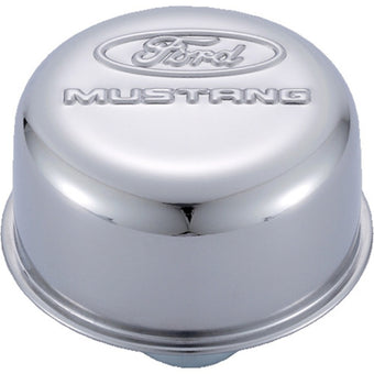 compare product Ford Racing Chrome Breather Cap w/ Ford Mustang Logo