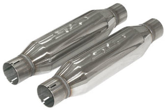 compare product SLP Exhaust LoudMouth 2.5in Inlet / Outlet Bullet-Type Resonator
