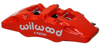 compare product Wilwood Caliper-Forged Dynapro 6 5.25in Mount-Red-L/H 1.62/1.38in/1.38in Pistons .81in Disc