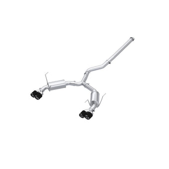 compare product MBRP 2022+ Subaru WRX 3in Cat-Back Dual Split Rear Quad Carbon Fiber Tips Street Profile Exhaust