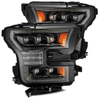 AlphaRex 17 - 20 Ford Raptor NOVA LED Proj Headlights Plank Style Alpha Black w/Activ Light/Seq Signal - My Store
