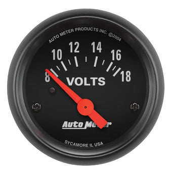 compare product Autometer Z-Series 52mm 8-18 Volts Voltmeter Gauge