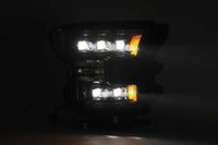 AlphaRex 17 - 20 Ford Raptor NOVA LED Proj Headlights Plank Style Alpha Black w/Activ Light/Seq Signal - My Store