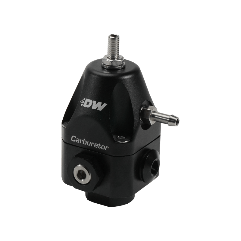 DeatschWerks Compact Carburetor Adjustable Fuel Regulator 6AN x4 Inlets - 6AN Return - Black - My Store