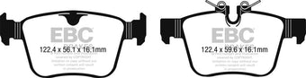 compare product EBC 15-17 Jaguar XF 3.0L Redstuff Rear Brake Pads