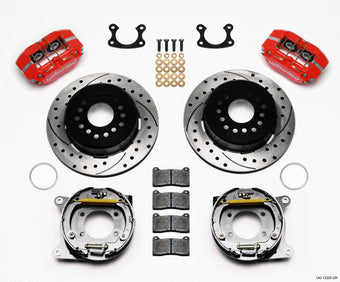 compare product Wilwood Dynapro Dust-Boot P/S Park Brake Kit Drilled Red Small Ford 2.66in Offset