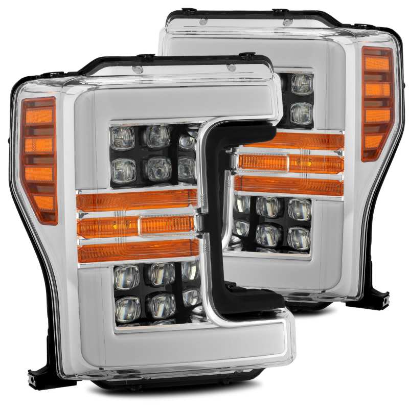 AlphaRex 17 - 19 Ford F - 250 SD NOVA LED Proj Headlights Plank Style Chrome w/Activ Light/Seq Signal - My Store