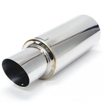 compare product BLOX Racing 63.5mm N1 304 SS Universal Exhaust Muffler w/ Angled Tip