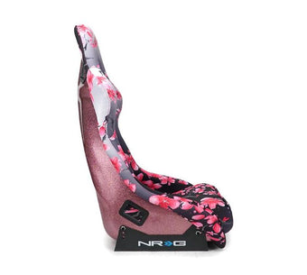 compare product NRG FRP Bucket Seat PRISMA Japanese Cherry Blossom Edition W/ Pink Pearlized Back - Medium