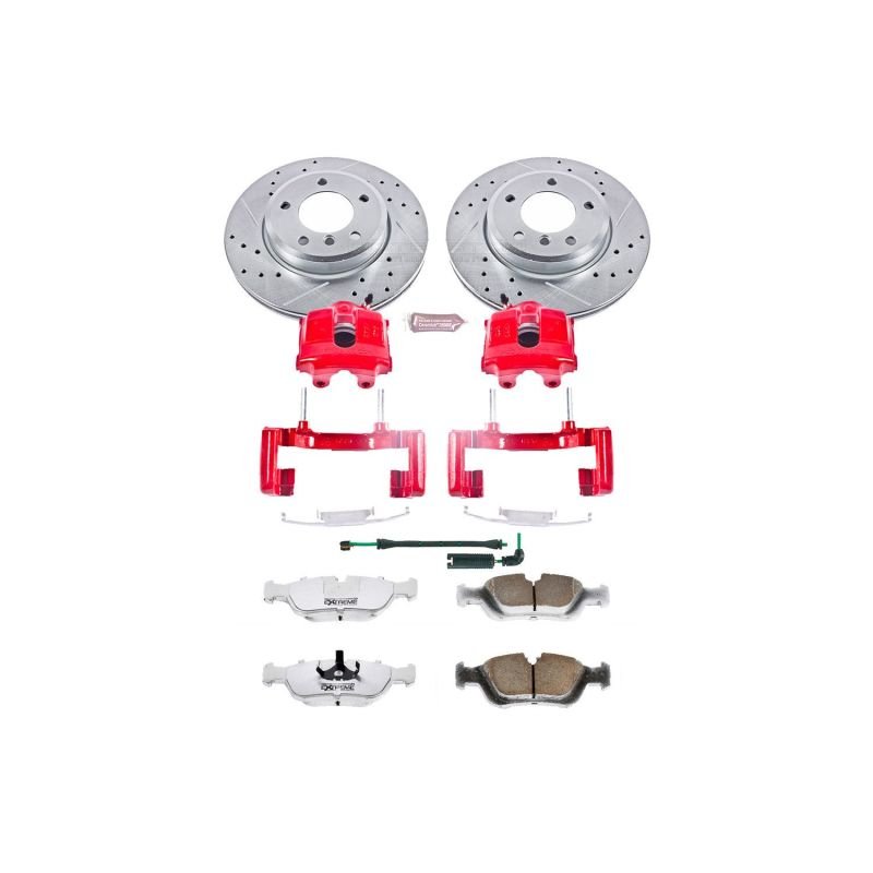Power Stop 01 - 05 BMW 325xi Front Z26 Street Warrior Brake Kit w/Calipers - My Store