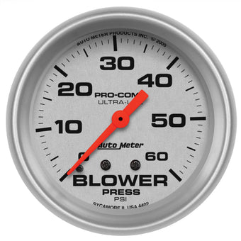 compare product Autometer Ultra-Lite 2-5/8in Blower Pressure Gauge - 60PSI / Mechanical