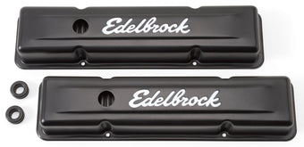 compare product Edelbrock Valve Cover Signature Series Chevrolet 1959-1986 262-400 CI V8 Low Black