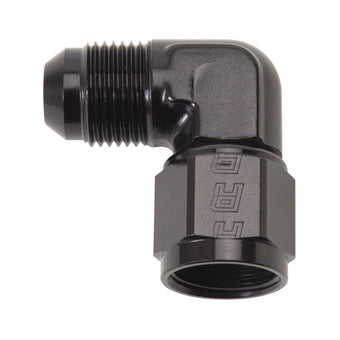 compare product Russell Performance -8 AN 90 Degree Male AN to Female AN Fitting (Black)