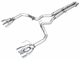 compare product AWE 2024 Ford Mustang Dark Horse S650 RWD Track Edition Catback Exhaust w/ Quad Chrome Silver Tips
