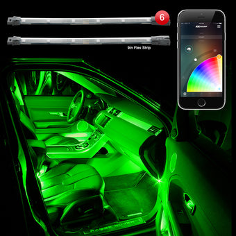 compare product XK Glow Flex Strip Million Color XCHROME Smartphone App Controlled Undercar Kit 6x10In