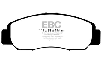 compare product EBC 06-11 Acura CSX (Canada) 2.0 Yellowstuff Front Brake Pads