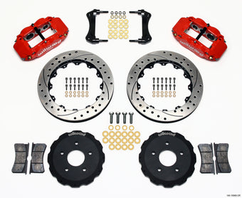 compare product Wilwood Narrow Superlite 6R Front Hat Kit 13.06in Drill Red Backdraft Cobra (BMW E36 Based)