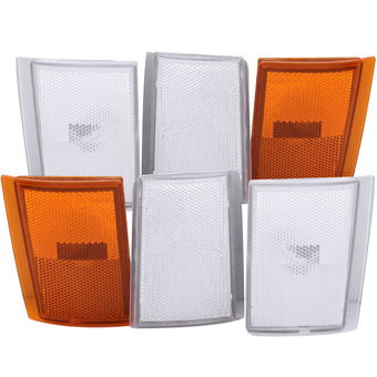 compare product ANZO Corner Lights 1988-1993 Chevrolet C1500 Euro Corner Lights 4 Clear and 2 Amber 6pc
