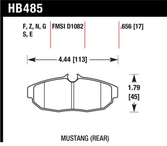 compare product Hawk 08-09 Ford Mustang Bullitt / 05-12 GT / 07-08 Shelby GT HT-10 Race Rear Brake Pads