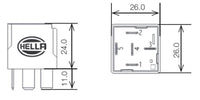 Hella Relay 12V 20/40A Spdt Res - My Store