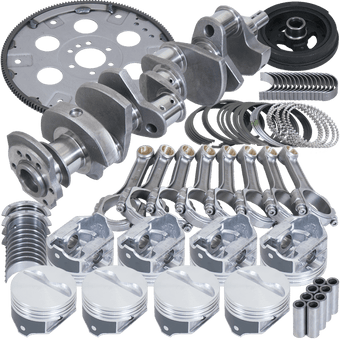 compare product Eagle Chevy 350 1Pc 3.480in Crank 5.700in I-Beam Rods 4.060in Pistons 168 Tooth FP Balanced Assembly