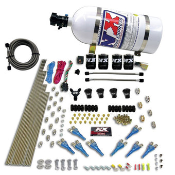 compare product Nitrous Express Pro-Shk/Gas 4 Solenoids Nitrous Kit (200-600HP) w/10lb Bottle