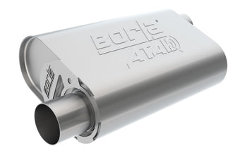 compare product Borla CrateMuffler SBC Hot 350/383 3inch Offset/Offset 14in x 4.35in x 9in Oval Muffler