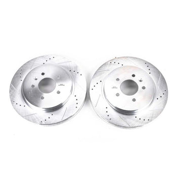 compare product Power Stop 06-07 Cadillac CTS Rear Evolution Drilled & Slotted Rotors - Pair