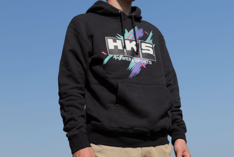 HKS HOODIE SUPER RACING BLACK XL - My Store